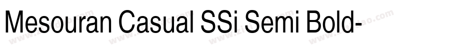 Mesouran Casual SSi Semi Bold字体转换